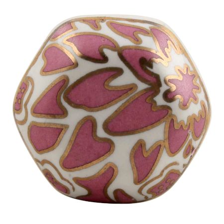 Pink Hexagon Small Ceramic Wine Stopper